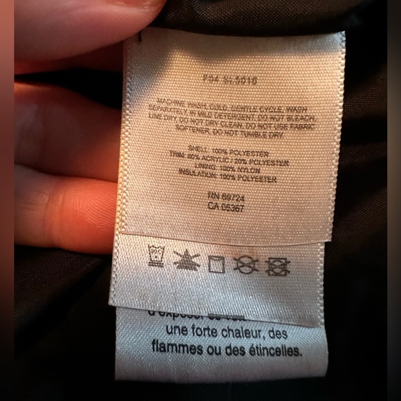 Columbia quilted black jacket with faux fur cuffs and collar - size L - Picture 12 of 12